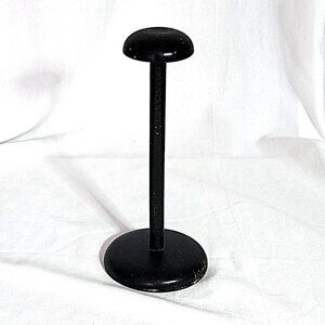 Vintage wood hat or wig display stand